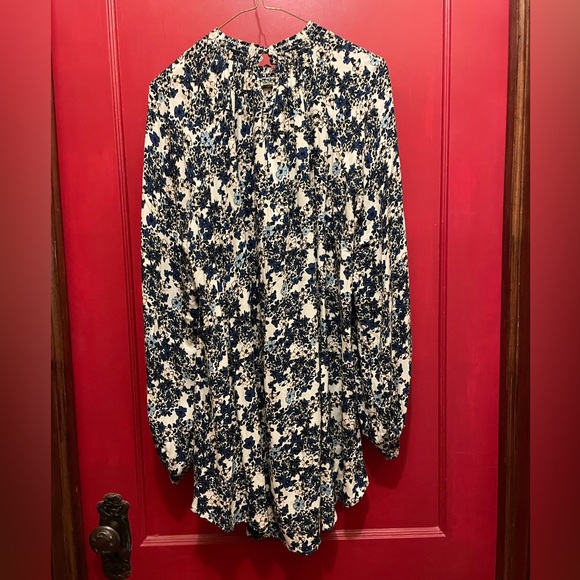 Free People floral dress/tunic mock turtleneck long sleeve - Picture 3 of 9